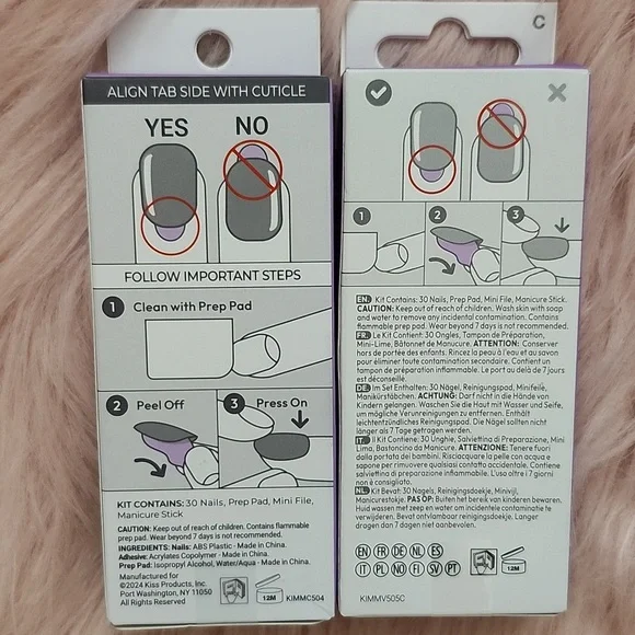 Brand New 2CT BUNDLE IMPRESS THE NO GLUE MANI False Nails - Picture 2 of 6